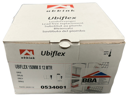 Ubiflex Lead-Free Flashing – 150mm × 12m (Grey)