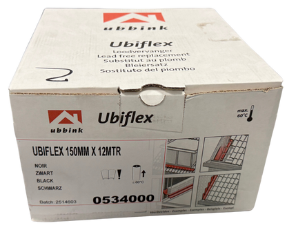 Ubiflex Lead-Free Flashing – 150mm × 12m (Black)