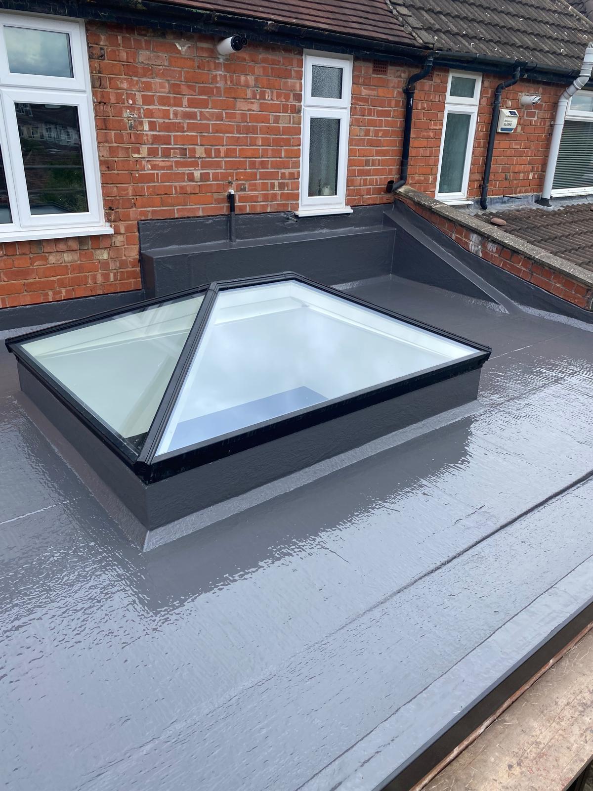Liquid-applied waterproofing installed to flat roof detailing