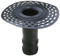 Roof outlet used for flat roof drainage within waterproofing systems