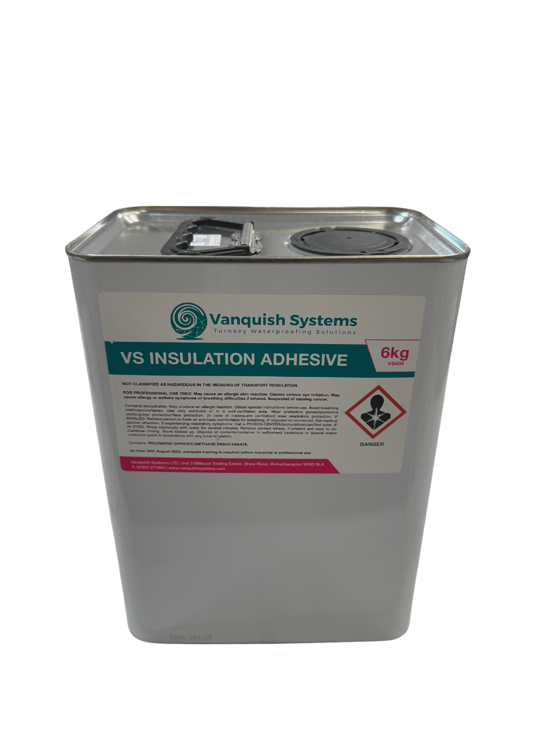 Container of polyurethane insulation adhesive