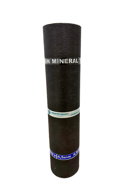Bituminous roofing membrane roll for flat roof waterproofing