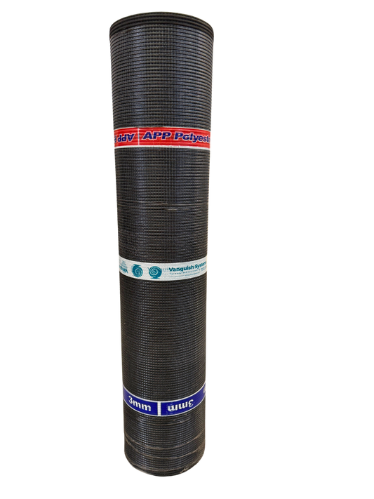 Bituminous roofing membrane roll for flat roof waterproofing