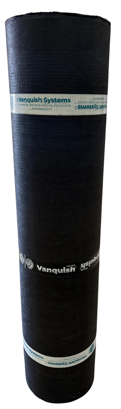 Bituminous roofing membrane roll for flat roof waterproofing
